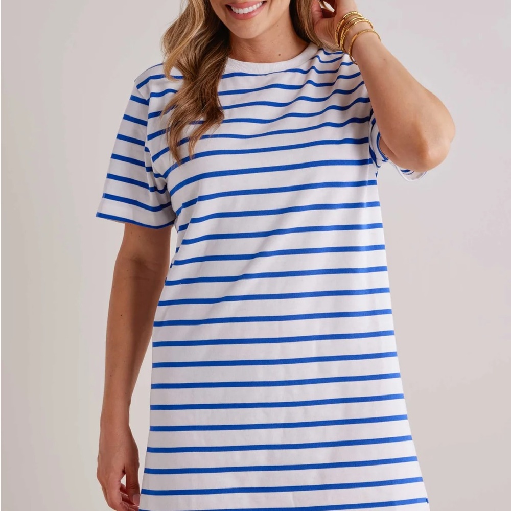 Avara Blue and White Striped Dress. XS - Picture 2 of 5